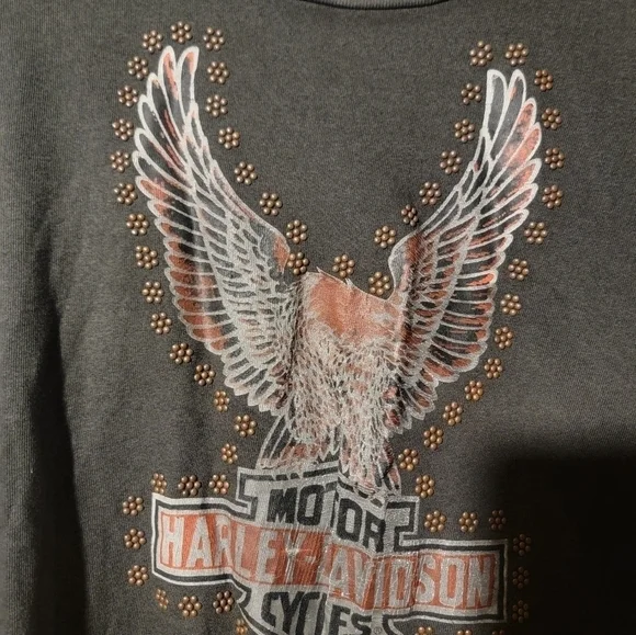 Women's Harley-Davidson Studded Distressed Eagle Size 2W 99124-19VW - Picture 2 of 6